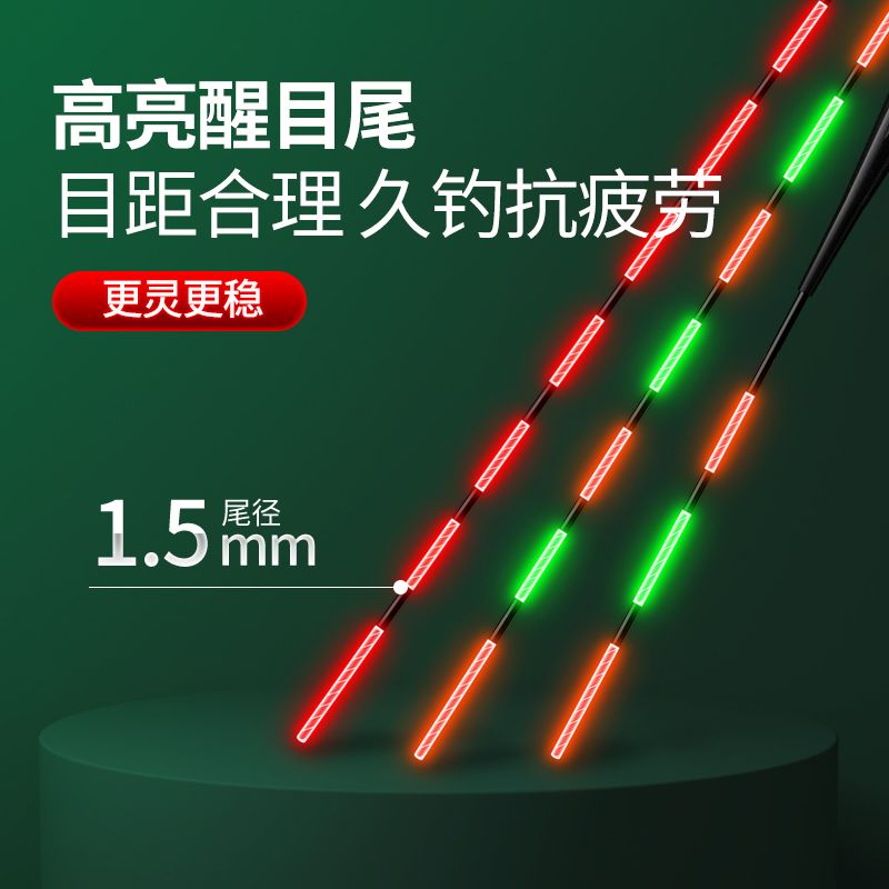Super Bright Electronic Luminous Drift Bite Hook Color-Changing Float High Sensitive Eye-Catching Day and Night Dual-Use Fish Float Luminous Float Catfish Float Fish Float. 