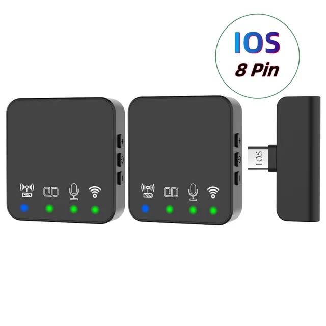 Professional R10 Lavalier Wireless Microphone 2.4G Wireless clip Lapel mic Audio Video Recording For iPhone Android Live chat. 