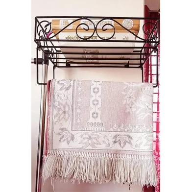 Versatile 12" Black Metal Wall Quran Stand – Features 2 Jaymamaz Hangers – Perfect for Quran Sharif Display and Jainamaj Hanging – Elegant and Practical Wall Mount Stand for Home or Mosque.. 