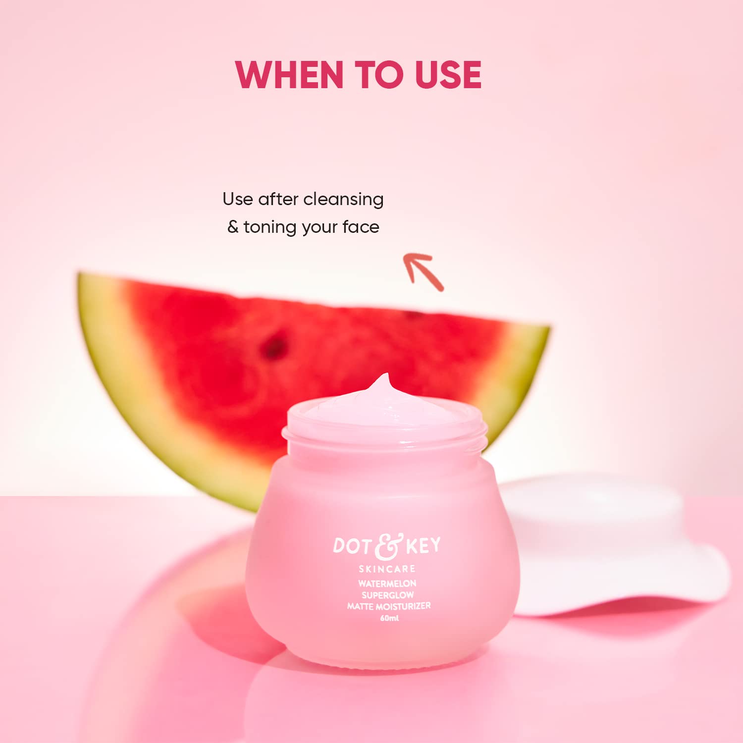 Dot & Key Watermelon Superglow Matte Oil Free Moisturizer for Face with Watermelon Extracts-60 ml. 