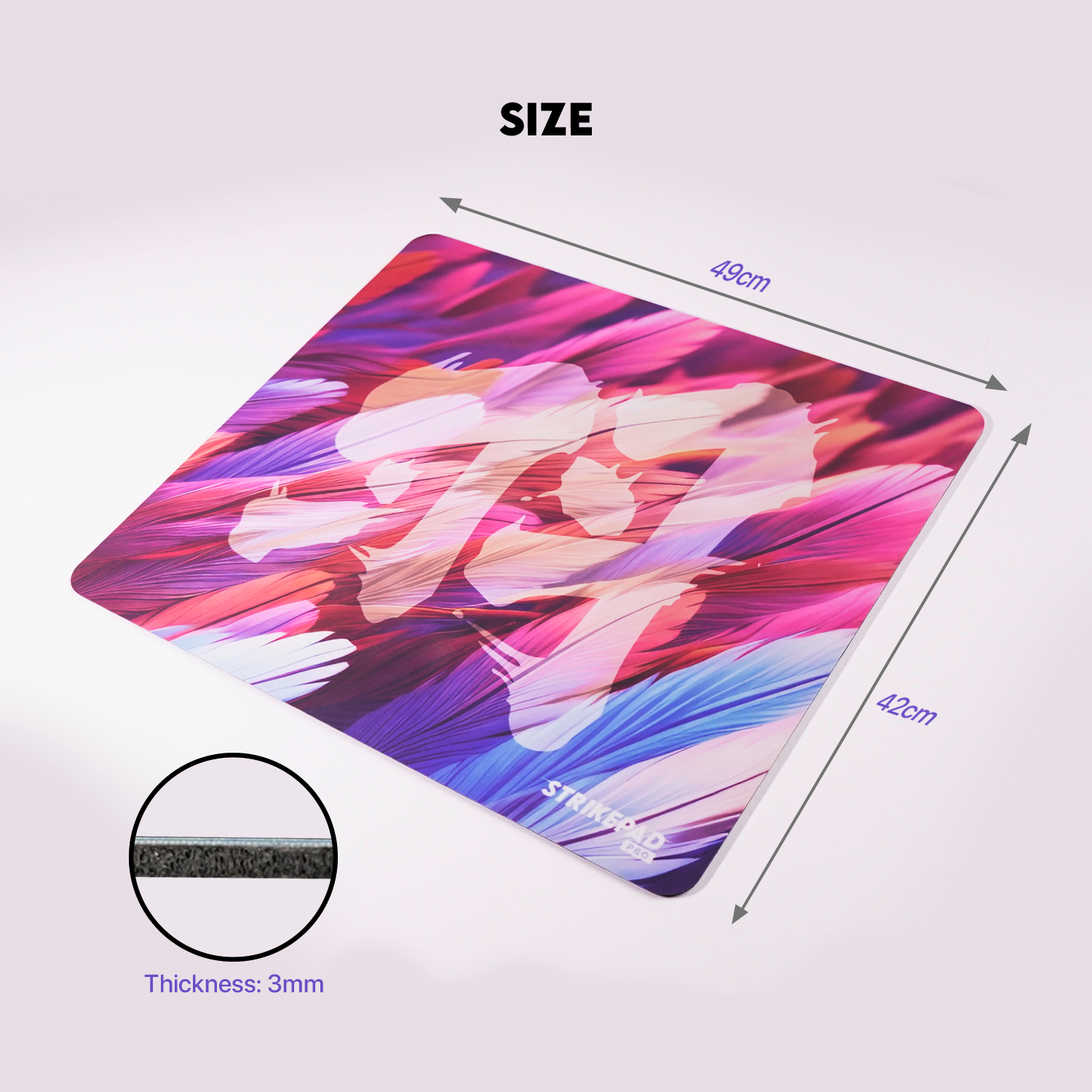 FANTECH MST491P Strikepad Mousepad Anti-Slip Base & Ultra fast Gaming Mousepad 49x42x3cm. 