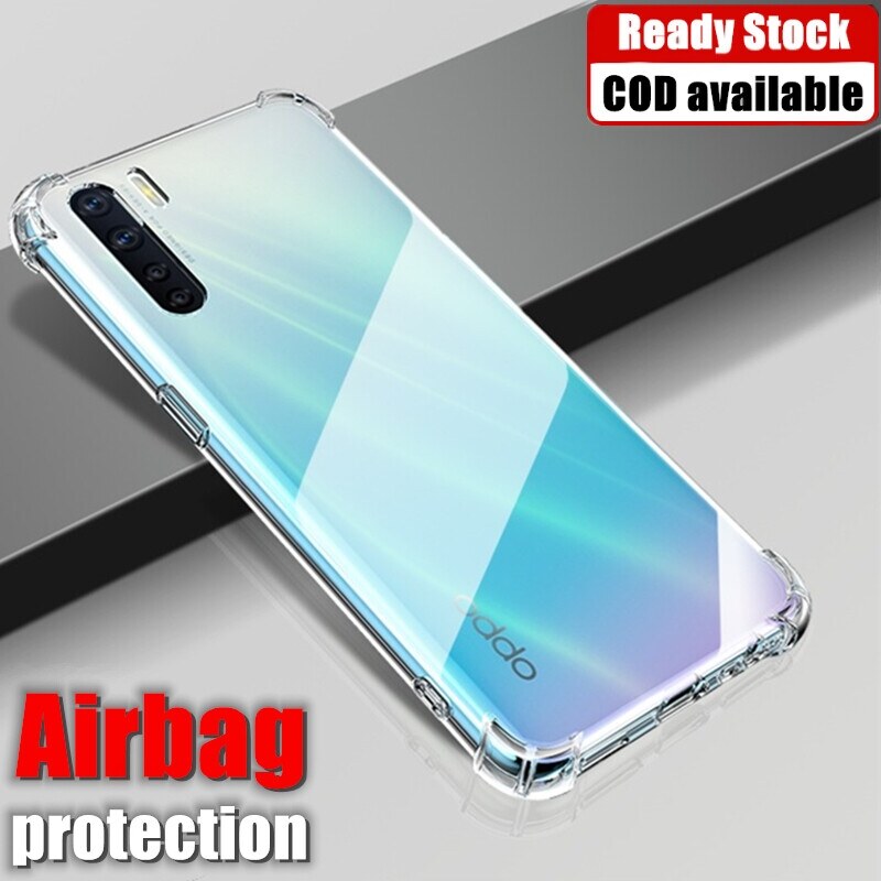 lthmy for OPPO F15 CPH2001 Soft Gel Jelly Case Transparent Full Protective Anti-Scratch Resistant Back Cover Skin