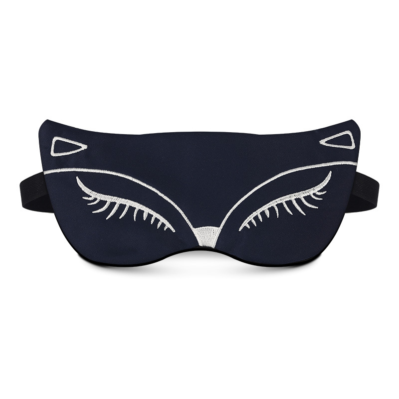 Korean Style Sleep Shading Ice Pack Cartoon Cute Little Fox Embroidery Ice Pack Hot Pack Sleeping Eye Protective Mask Foreign Trade Delivery