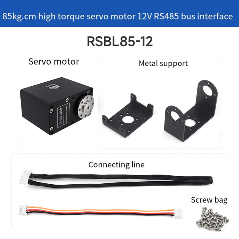 NAMUNY 85KG.cm Motor Aluminum Alloy High Precision High Torque Programmable 360° Magnetic Encoder RS485 Servo Motor,A. 