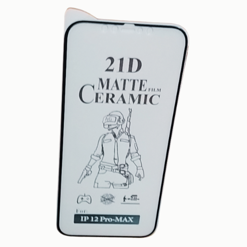 Matte Ceramic Film Screen Protector I iPHONE 12 PRO MAX I Matte Finish Full Coverage Screen Guard Protector Screen Protector (It's Not GLASS)