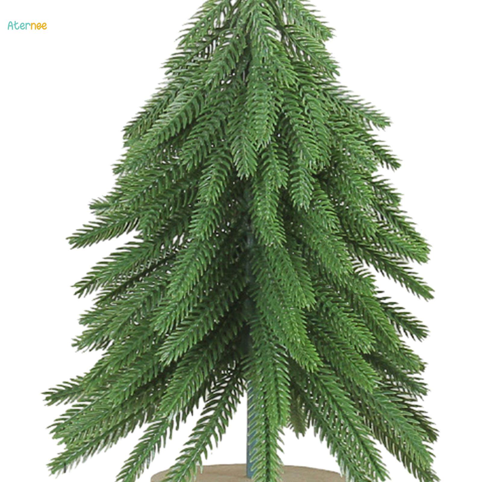 Flocked Christmas Tree Tabletop Miniature Artificial Christmas Tree for Home without Snow Size M. 