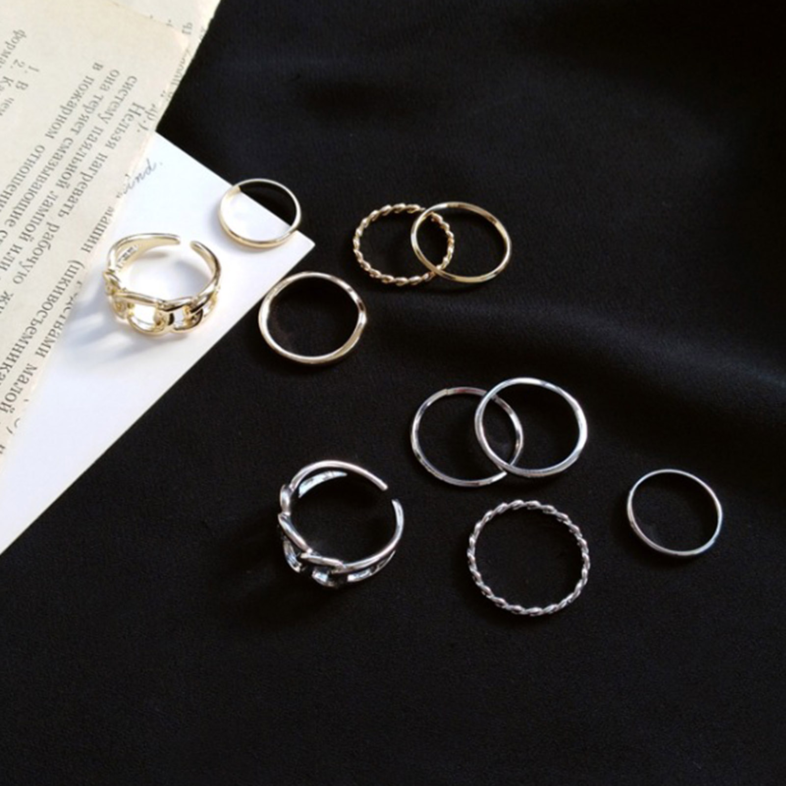 Joint Ring Set Anti-oxidation Stkable Knuckle Rings Set. 