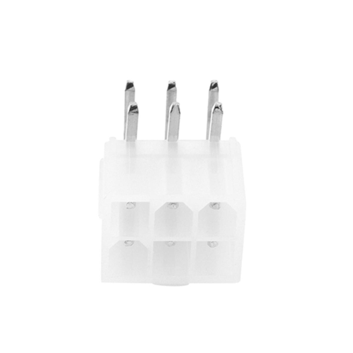 XHHDQES 100Pcs 4.2MM 6 Pin Header Male Pin for Graphics Card GPU PCI-E PCIe Power Connector Right Angle Through Hole Video Card