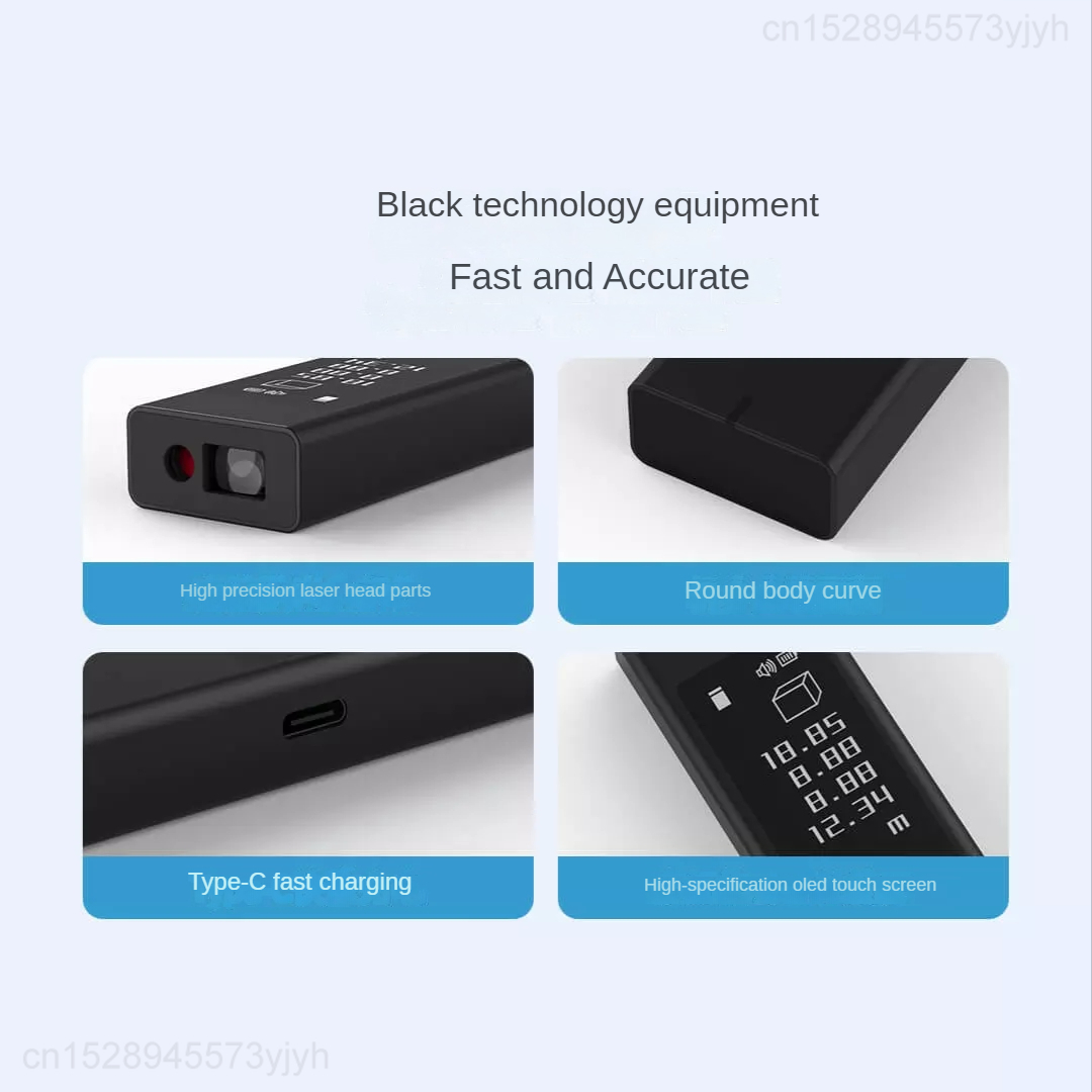 Xiaomi YOUPIN DUKA LS-5 Laser Rangefinder Portable Measuring Tools Type-C Charge HD Touch Screen 40m Mini Handheld Rangefinder. 