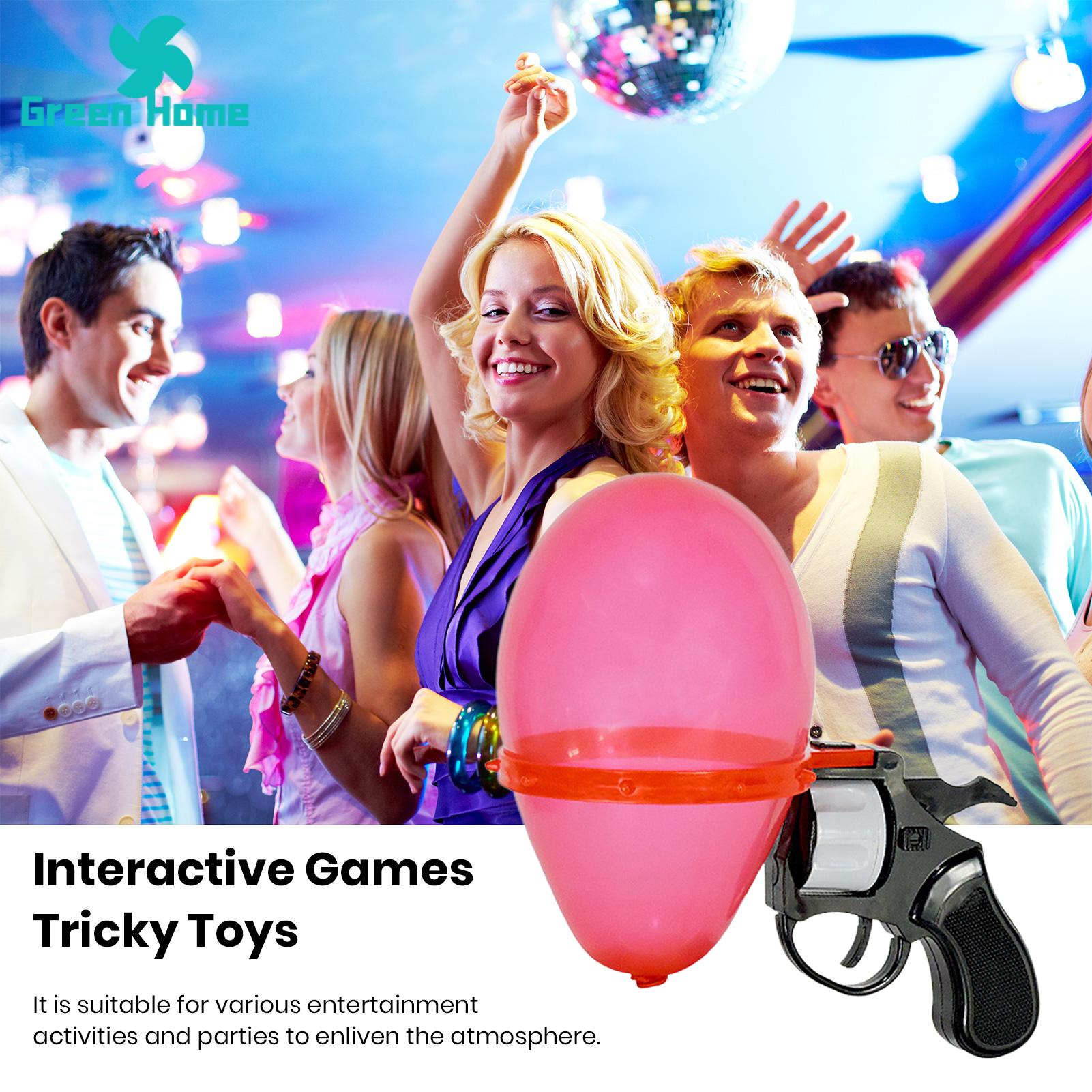 Balloon Shooter Game Russian Roulette Revolver Toy with 10 Balloons Fun Party Game for Bar Interactive Pranks Desktop Lucky Turntable Wheel Shooter. 