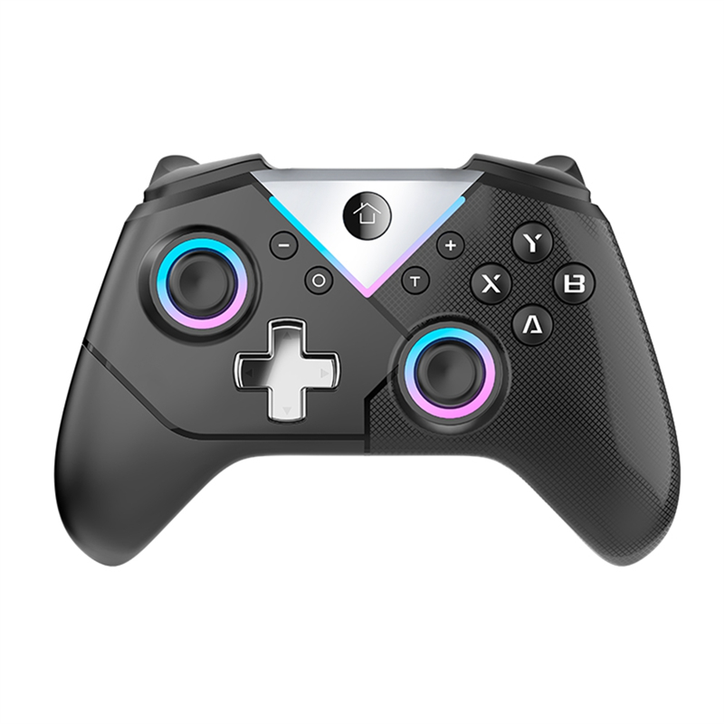 Game Console Six-Axis with Macro Programmable Wireless Bluetooth Controller Game Controller for Install Easy to Use Black