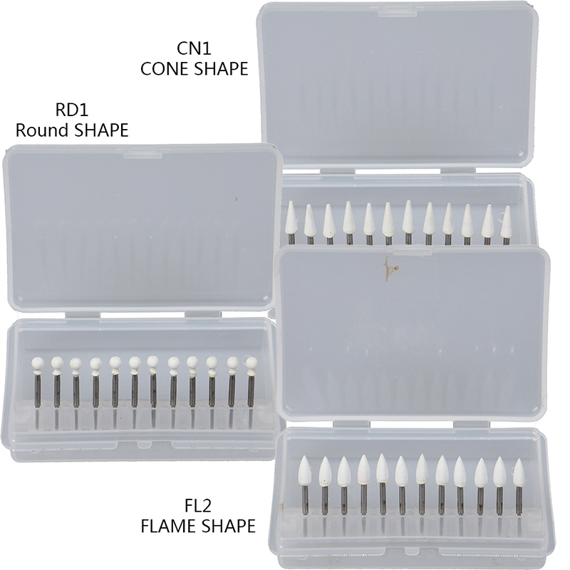【Toy life hall】Dentst Dental Flame & Cone & Round White FG Burs CN1 RD1 Bur