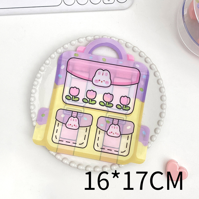 10PCS Party Sweets Packaging Bags Cute Snack Cookie Goody Bag Children's Day Gifts With Handle Party Birthday Kids Gift