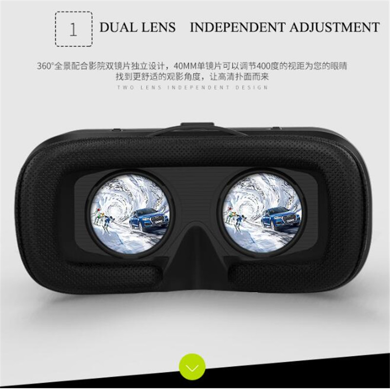 Virtual Reality VR Glasses IMAX Huge Screen 3D Glasses Google Cardboard Box VR Headset for 4.5-6.53 Phone,Support Game Joystick. 