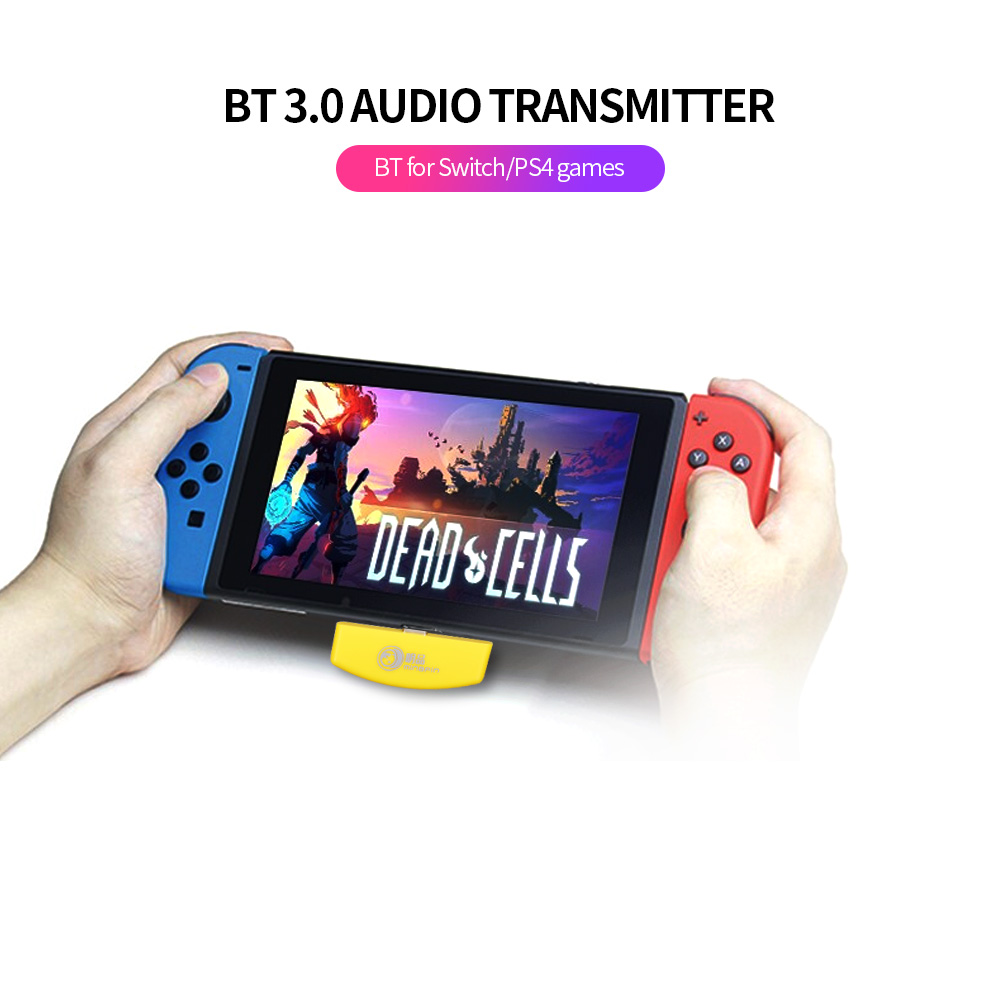 A1 Gaming Wireless BT Audio USB Transmitter Built- in Digital Microphone Replacement for Nintendo Switch/PS4/PS3/PC Black. 