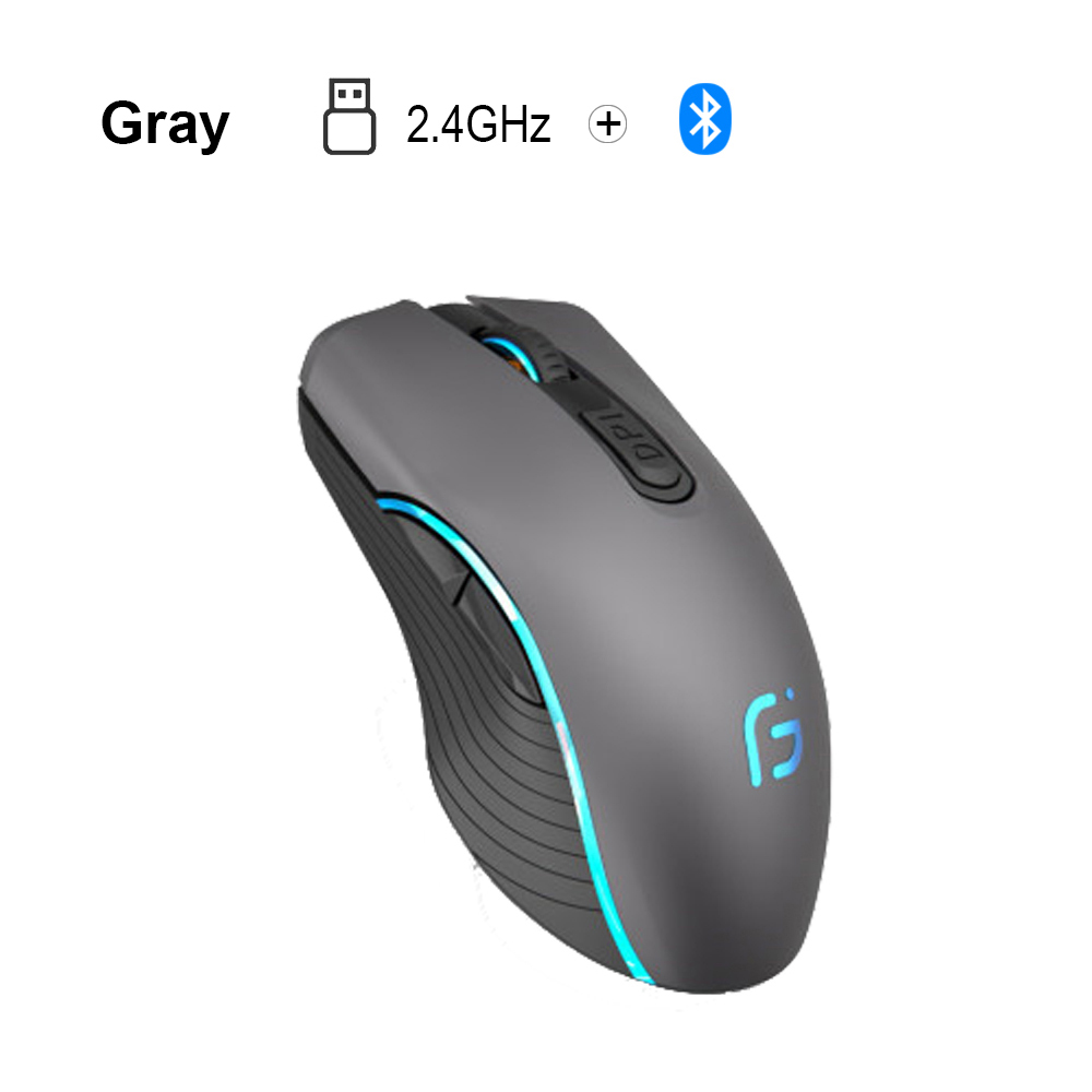 【Topnotch Store】AVATTO Bluetooth 4.0 + 2.4G Wireless Dual Mode Mouse,2400 DPI 6 Buttons Rechargeable Gaming Mice for PC Laptop Gamer. 