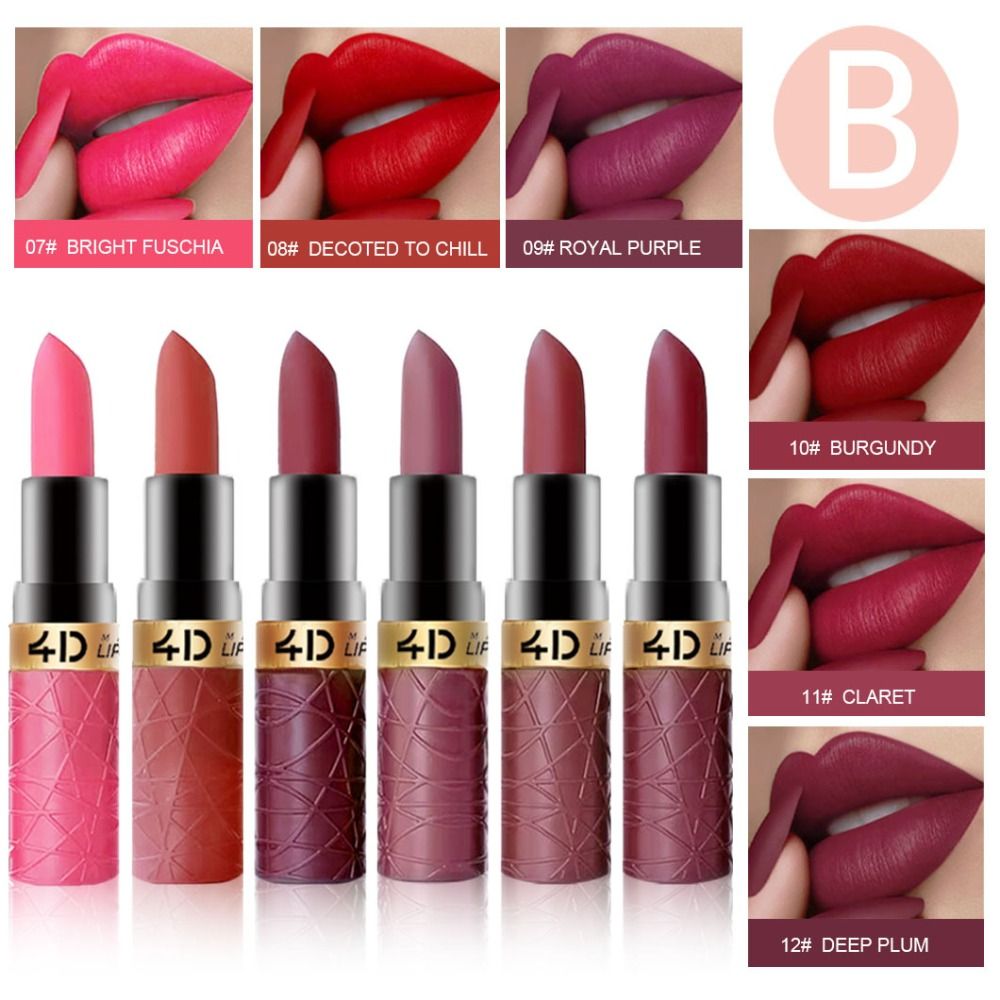 Waterproof Matte Lipstick New Long Lasting Velvet Nude Dark Lipstick Set Matte Non-stick cups Velvet Lip Gloss. 