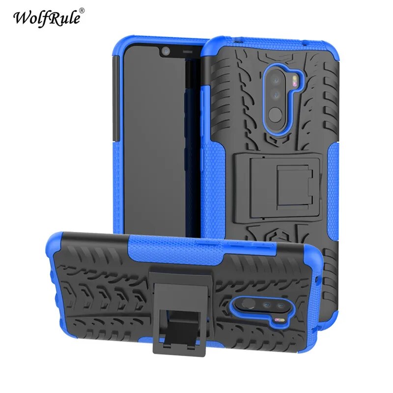 For Xiaomi Pocophone F1 Cases For Xiaomi Poco F1 Cover Dual Layer Armor Back Case For Xiaomi Pocophone F1 Holder Stand Shells. 