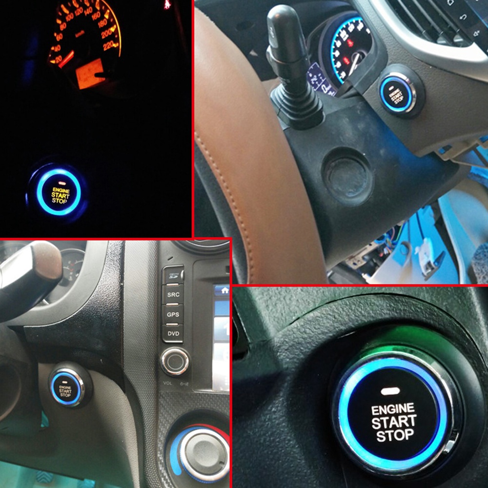 Car Engine One-Key Start-Stop Button System PKE Keyless Entry System. 