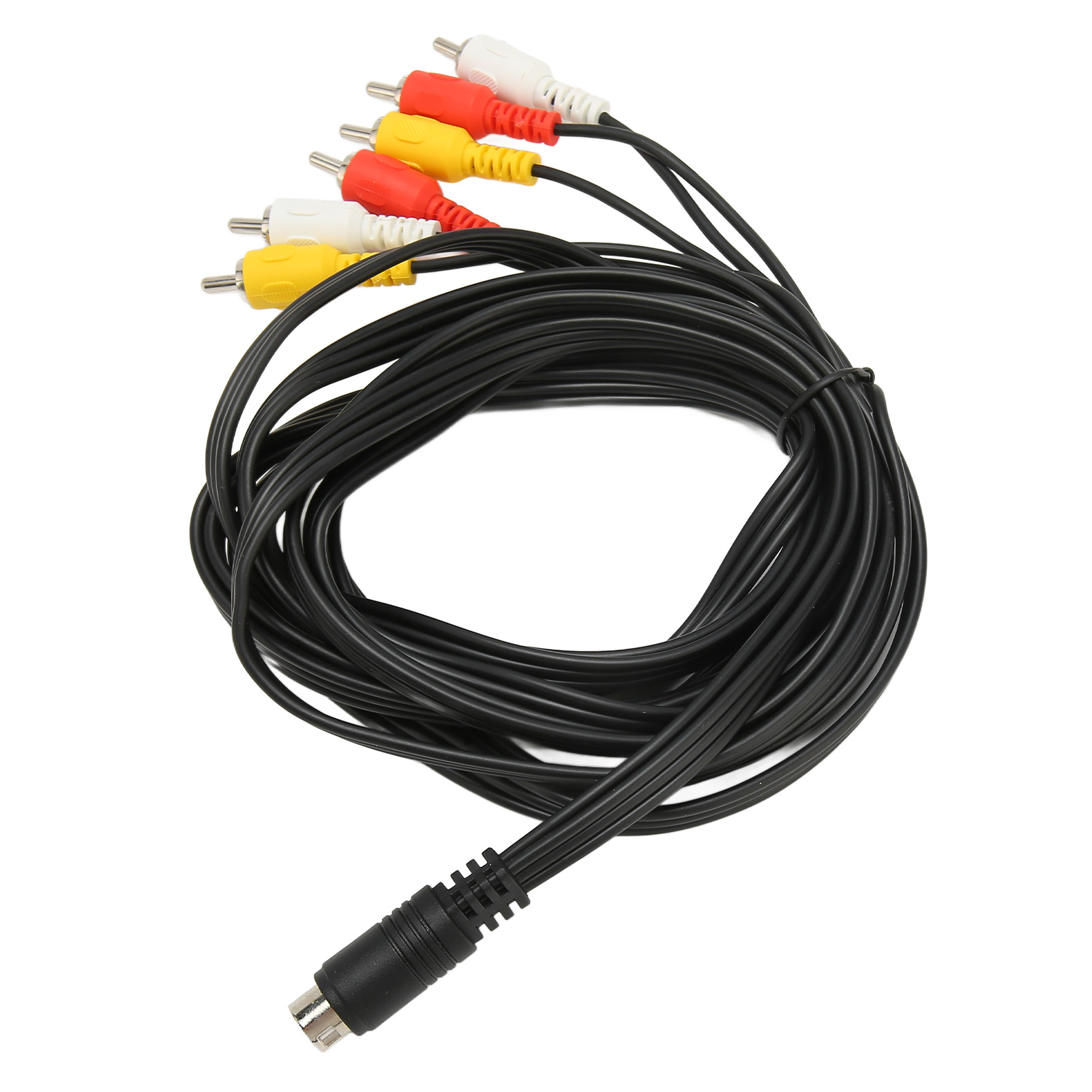 Sound Video Composite Wire, Low Loss DIN 9 Pin To 6 RCA Cable Clear Signal for AV Receiver for TV. 