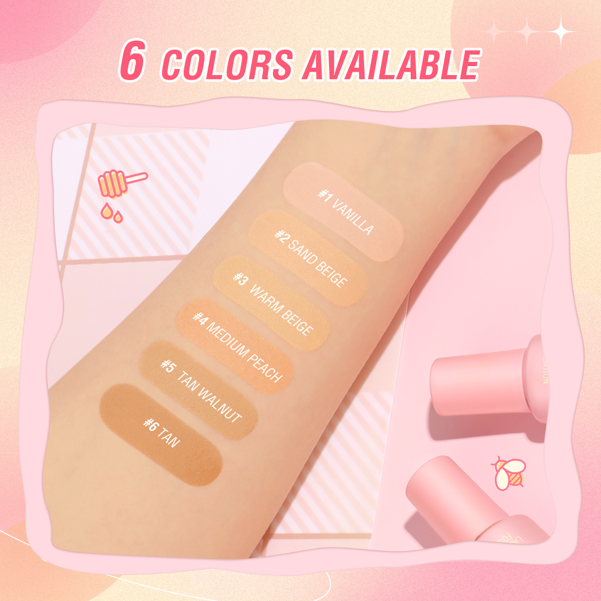 Pink Flash F03 Lasting Matte Foundation (all shade available). 