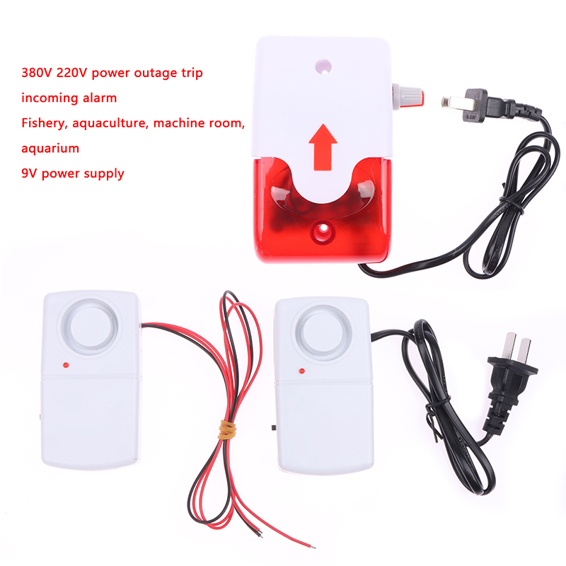 White LED Power Cut Failure Outage Alarm Warning Siren Indicator Automatic 220V 380V Power Failure Alarm Hudduo. 