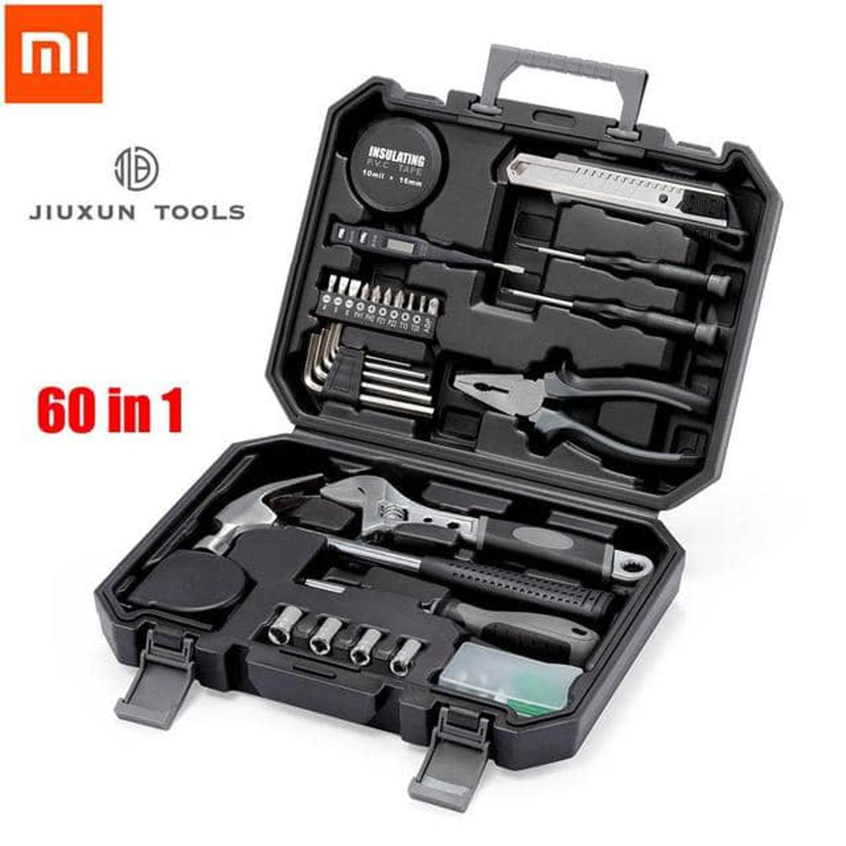 Xiaomi 60 in 1 DIY ToolBox JIUXUN Daily Use HandHeld HouseHold Toolkit - Black