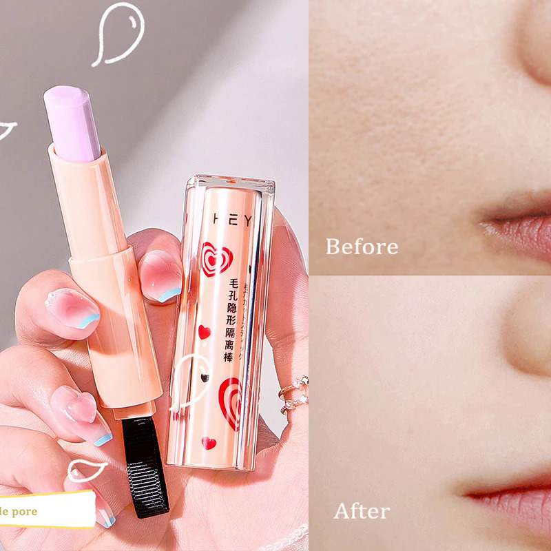 Invisible Pore Purple Primer Stick Waterproof Face Primer Makeup Base Gel Oil-control Matte Smooth Fine Lines Isolation Primer Indulge Tonight