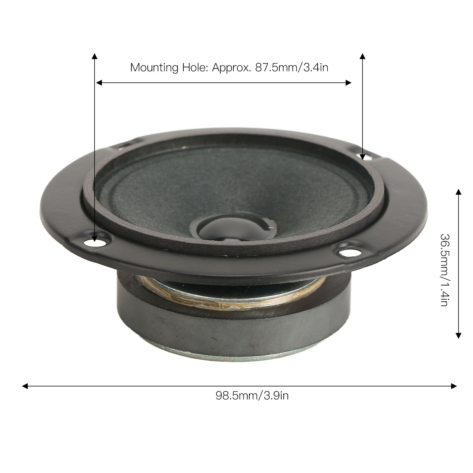 Tweeter Speaker, 3 Inch 15W HiFi Full Frequency Speaker Large Voice Coil High Sensitivity 4 Ohm for Speakers DIY. 