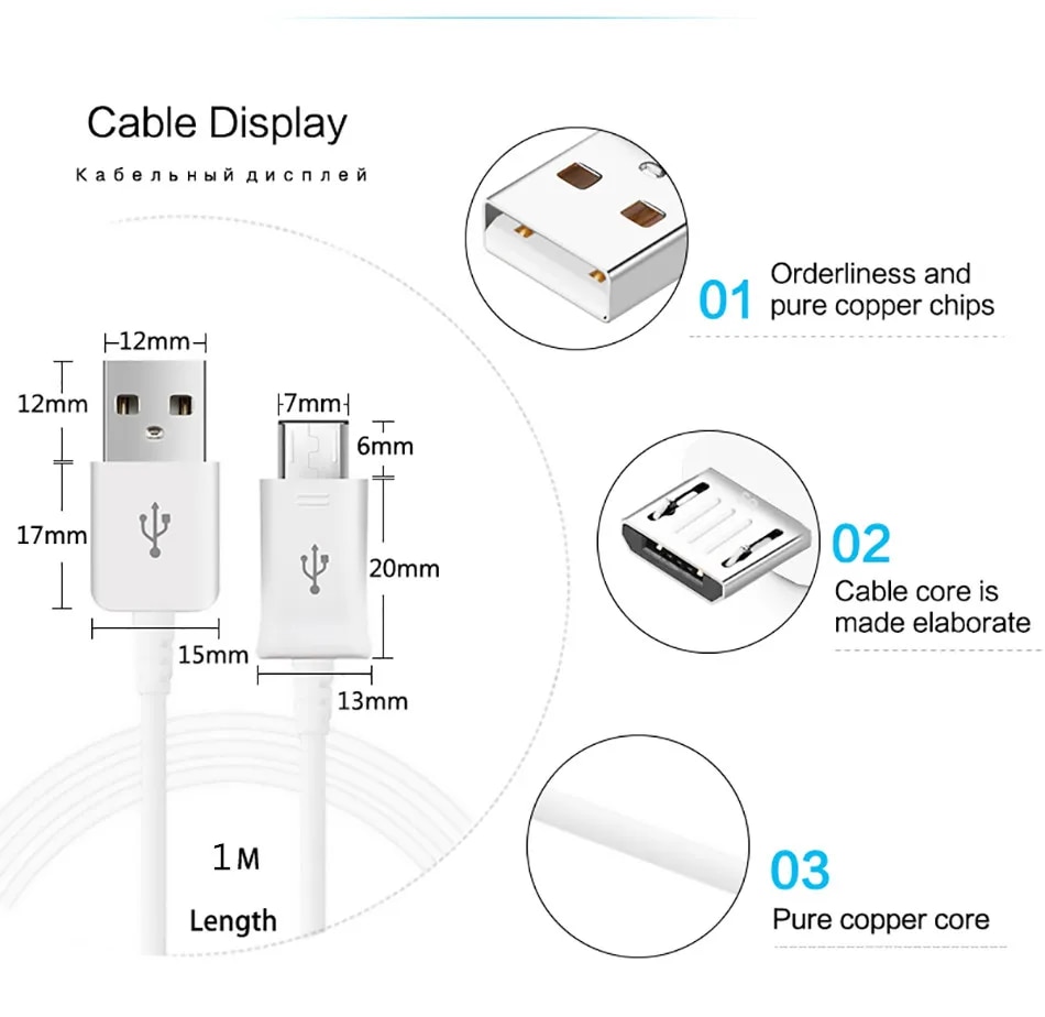 For Xiaomi Redmi 9A 9C 7A 6A QC 3.0 18W Fast Phone Charger Micro USB Cable Fast Charging For OPPO A12 A15 A5 A7 A8 A9 EU Plug. 