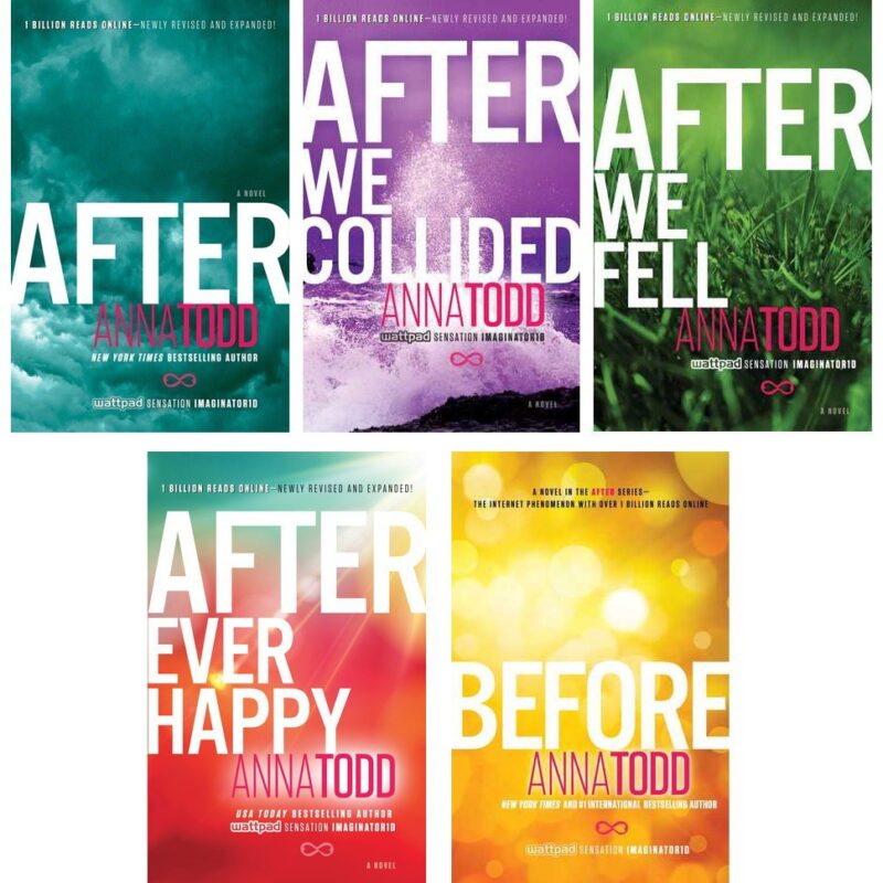 The Complete After Series Collection 5 Books Box Set by Anna Todd (After Ever Happy, After, After We Collided, After We Fell, Before) Paperback premium quality novel
