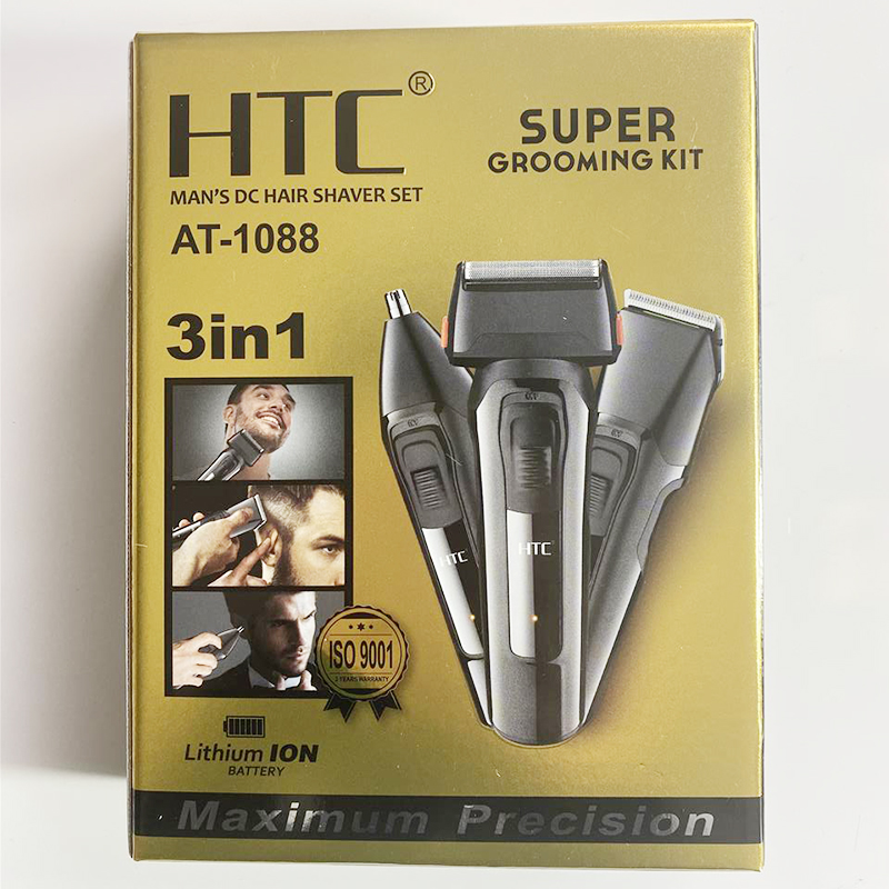 HTC AT-1088 Multi Type Purpose 3-in-1 Shaver Nose Trimmer and Hair Clipper For Men. 