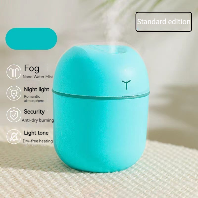 Portable 220ml Mini USB Desktop Humidifier with Colorful Lights Ultrasonic Home Air Aromatherapy for Car and Household Use