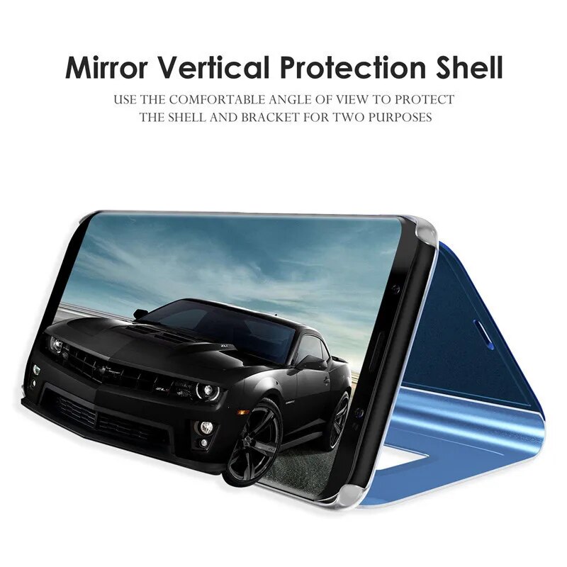 For Samsung Galaxy S24 Ultra Case Luxury Flip Stand Clear View Mirror Phone Case For Samsung S24 + Plus S 24 Ultra Back Cover. 