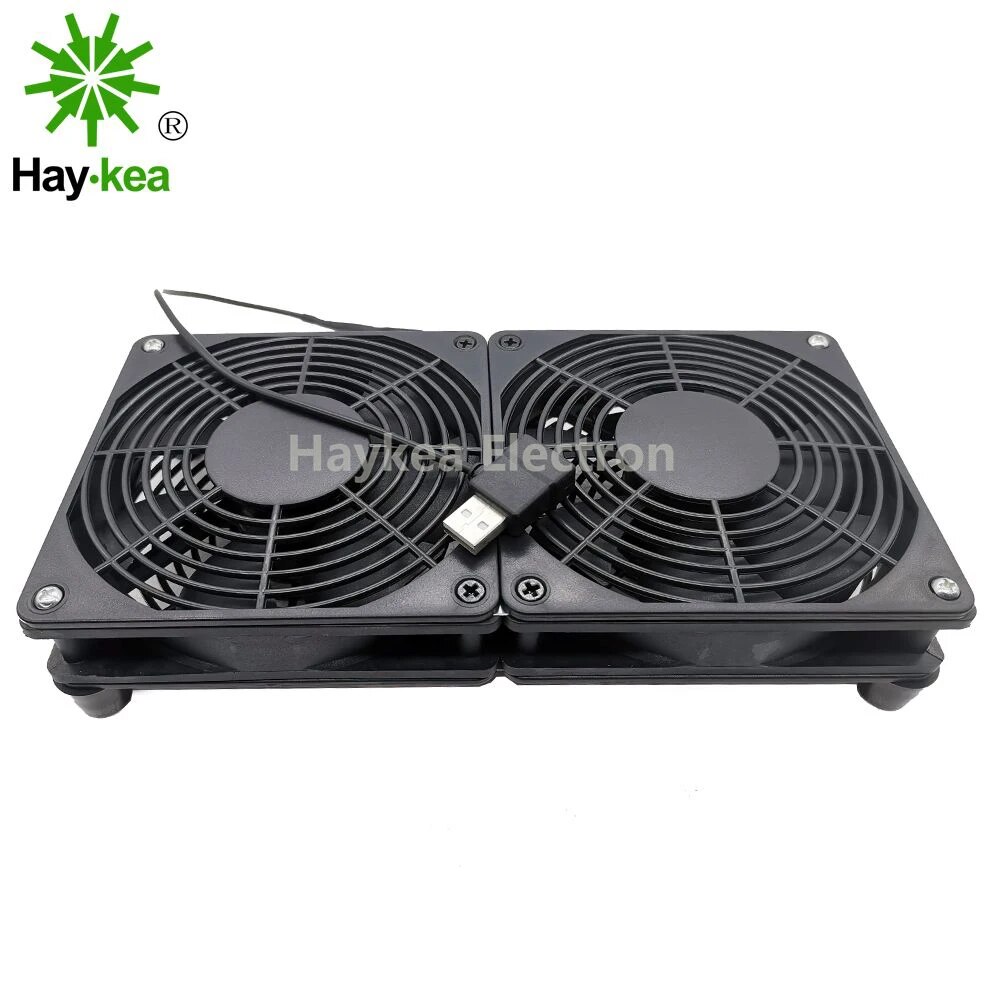 5V USB power Router Fan TV Box Cooler 120mm PC DIY Cooler W/Screws Protective net Silent Desktop Fan. 