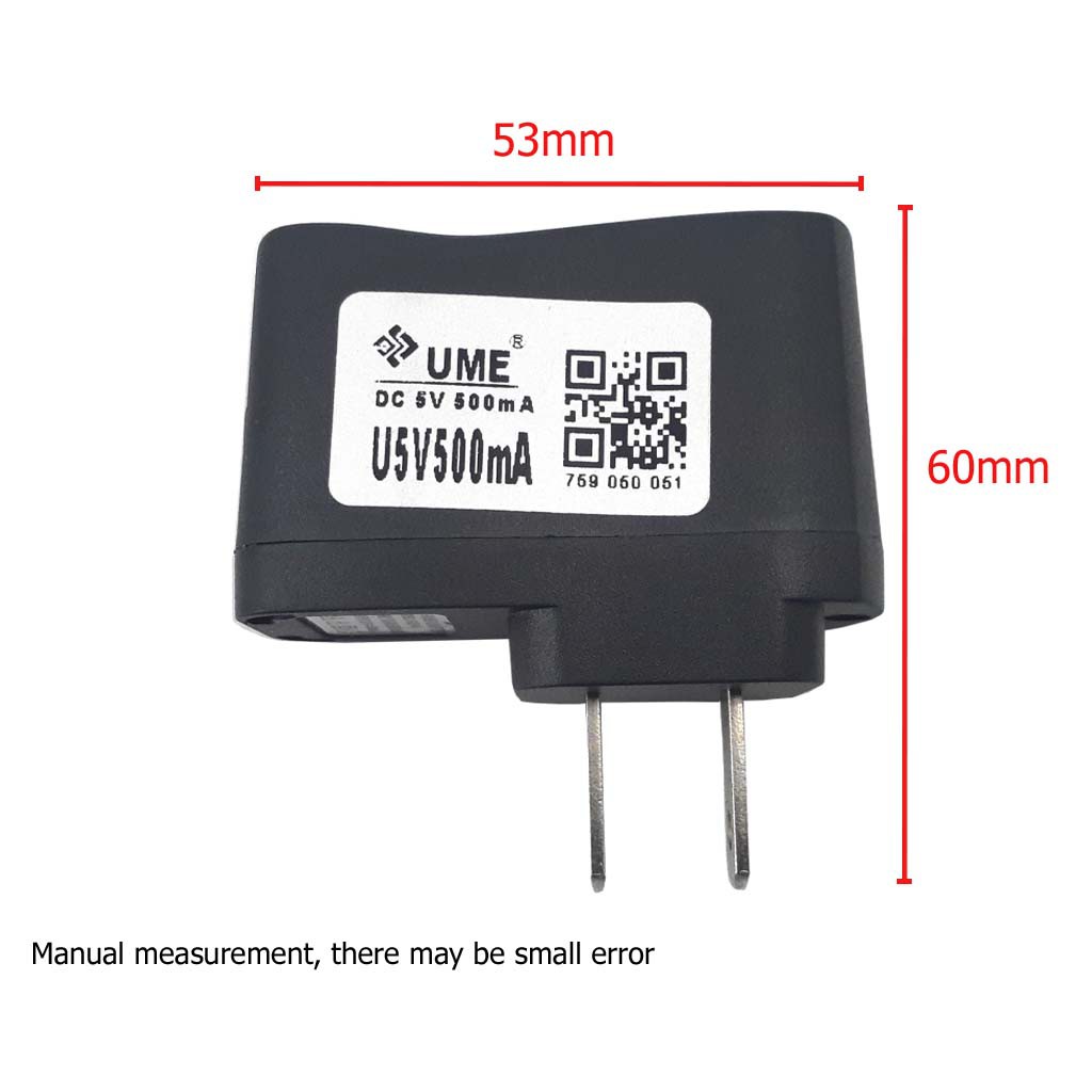 DC 5V 500mA USB Port Compatible to Wifi IP Cam, MP3, and MP4 Power Supply Adapter U5V500mA UME COD. 