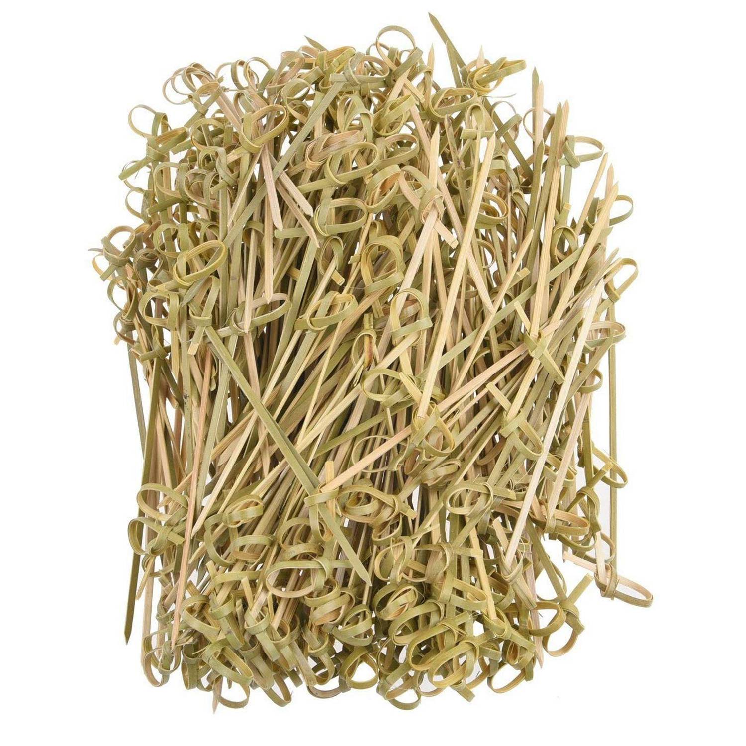 300 Knotted Bamboo Skewers Cocktail Sticks Party Tableware Cocktail Toothpicks(null).. 
