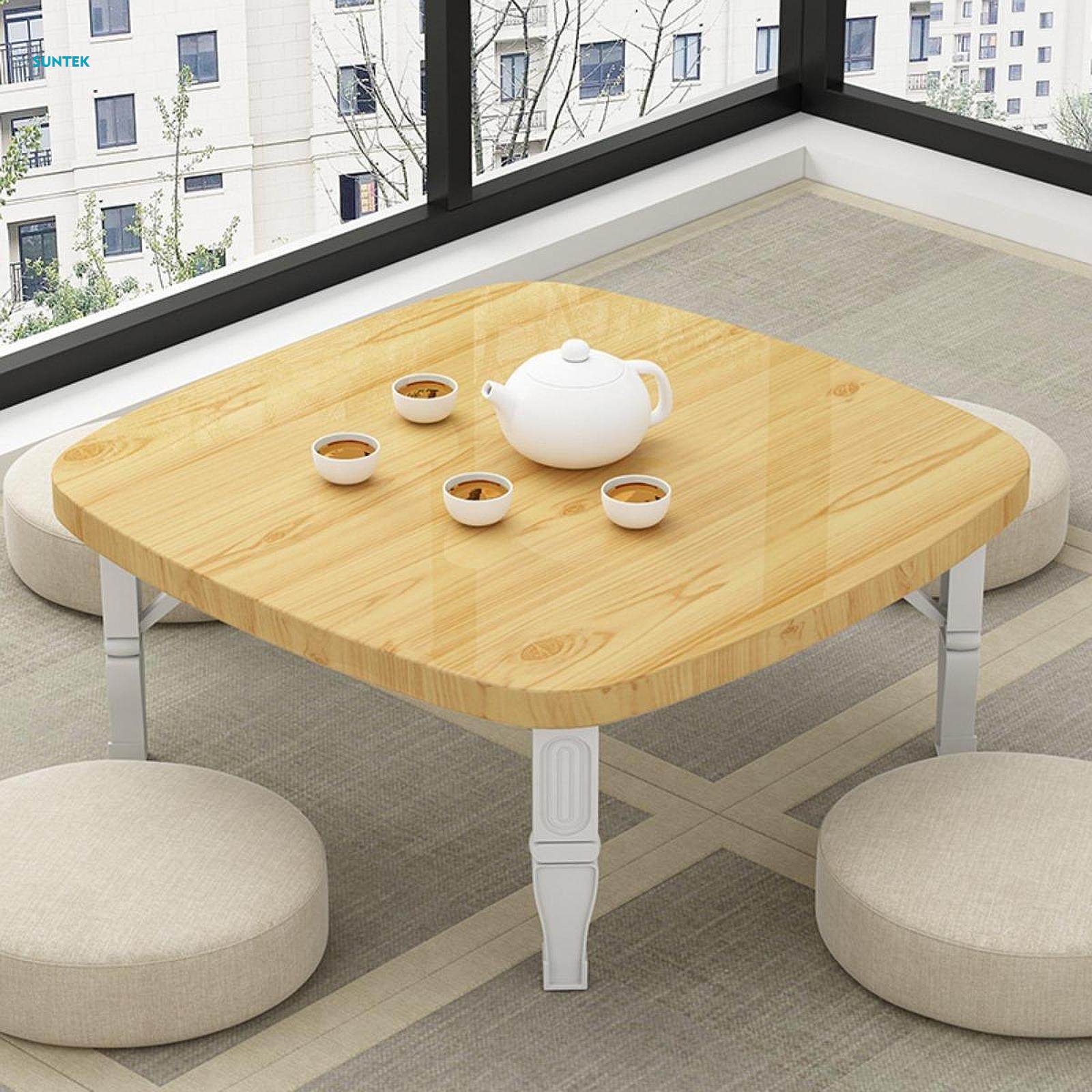Folding Low Table Desktop for Sitting on The Floor Indoor Bedroom. 