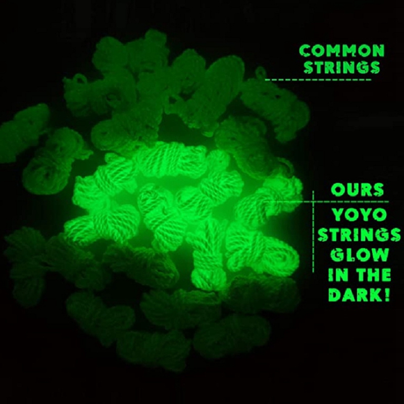 【3C VictoryEagle】Professional Yoyo Strings, Polyester Yoyo Glow the Dark, Replacement for Responsive or Non Responsve Yoyo. 