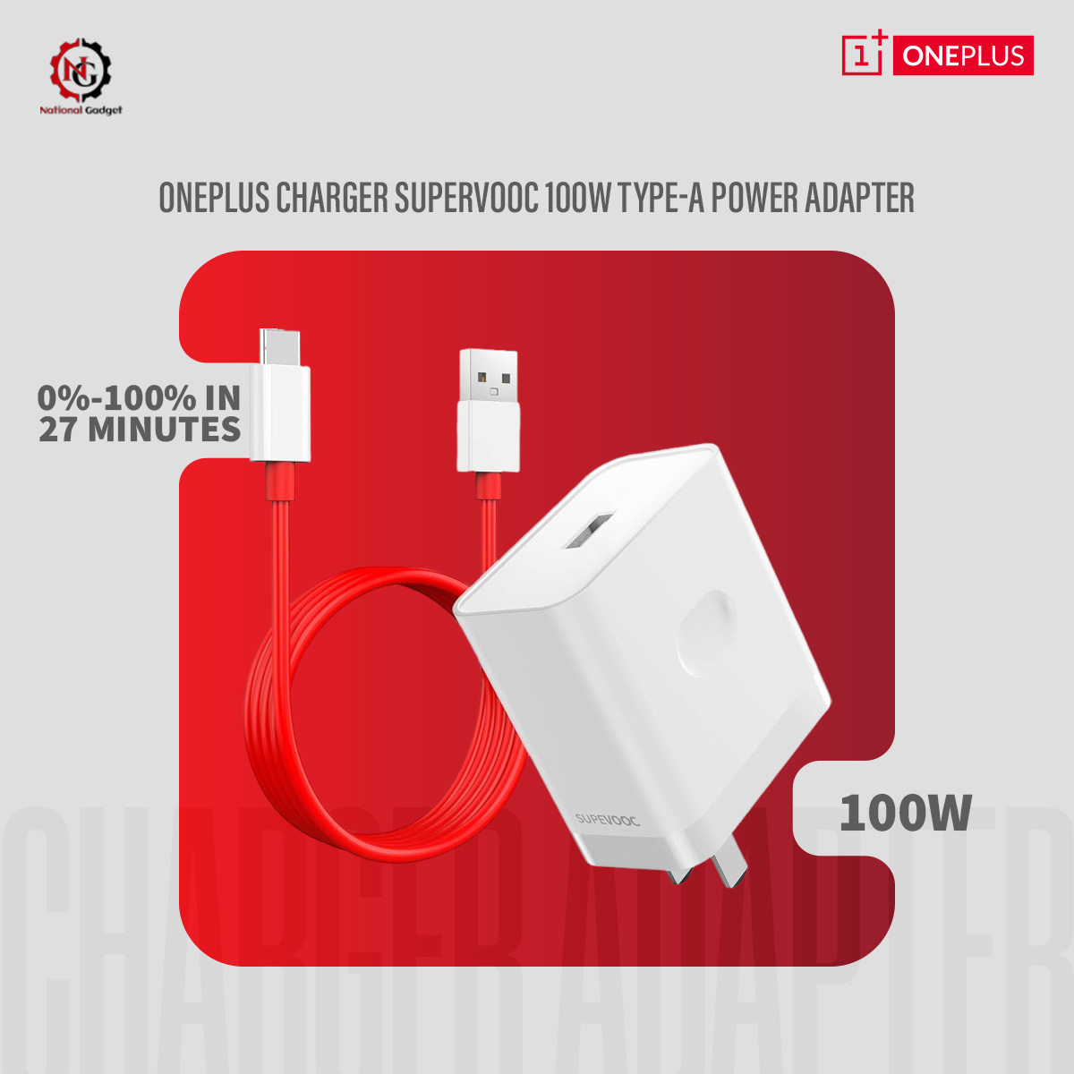 Oneplus Charger Supervooc 100W Type-A Power Adapter EU US 80w Super Fast Type C Cable One Plus 12 11 10 Pro Nord CE 3