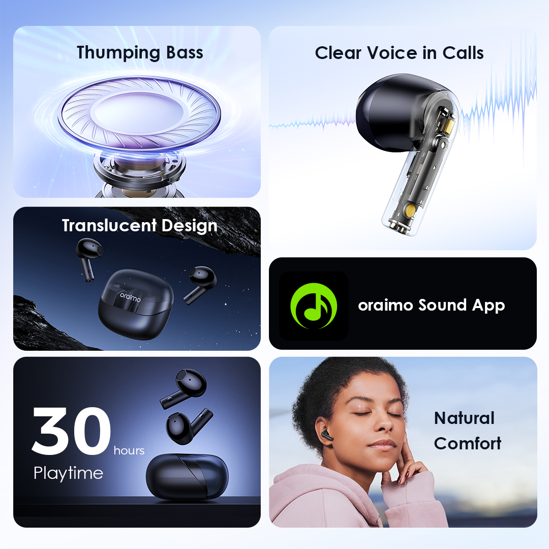 Riff 2 Half in-Ear True Wireless Earbuds. 