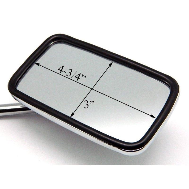 Motorcycle Chrome Rearview Side Mirrors Fashional Cool Square Shape Rear View Mirror. 
