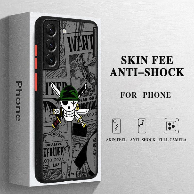 One Pieces Anime Phone Case for Samsung Galaxy A13 A14 A22 A23 A24 A32 A33 A34 A52 A53 A54 A72 A73 5G Shockproof Matte Cover