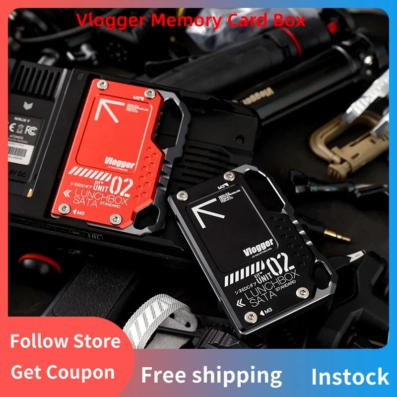 Vlogger Photography Accessories Memory Card Box Aluminum-magnesium Alloy Card Reader for 870 SATA Atomos Ninja V SSD Case