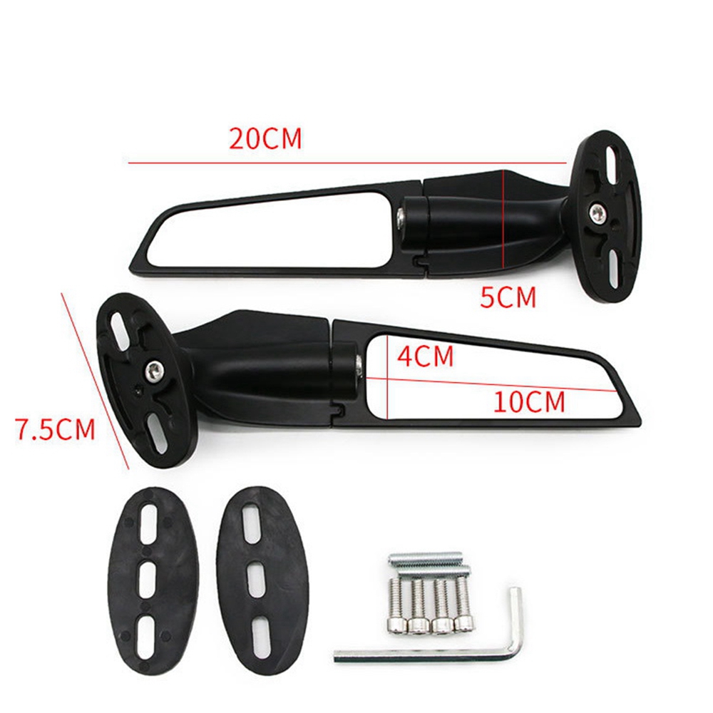 for Honda CBR650R Rearview Mirror-1 pair x rear view mirrors-Black. 