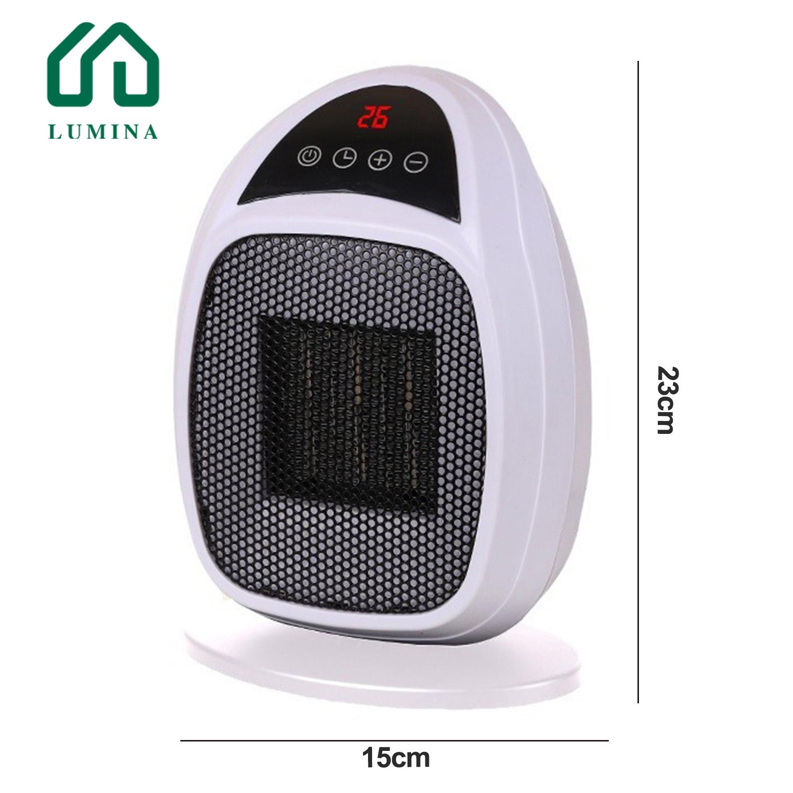Lumina Electric Mini Heater 800w High Power Portable Heater Fan Room Warmer for Small Spaces Low Noise Temperature Control Auto Shut Off Desktop Heater Office Space Heater. 