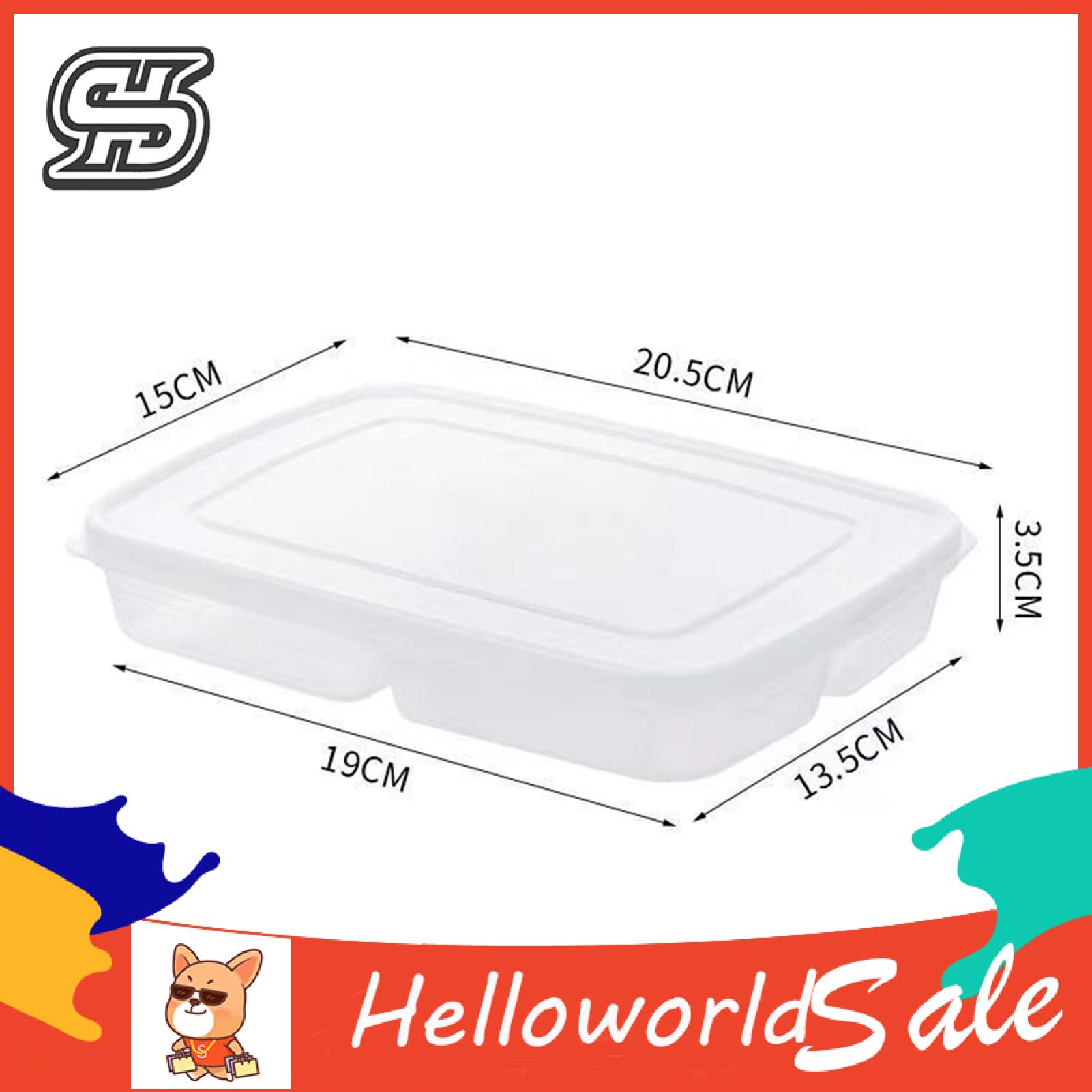 Clear Organizer Container 4 Compartment Leak-proof Food Storage Container with Lid for Meat Fruits Snacks Reusable Veggie Tray Box for Freshness Buyers' Choice Food Packaging Box. 
