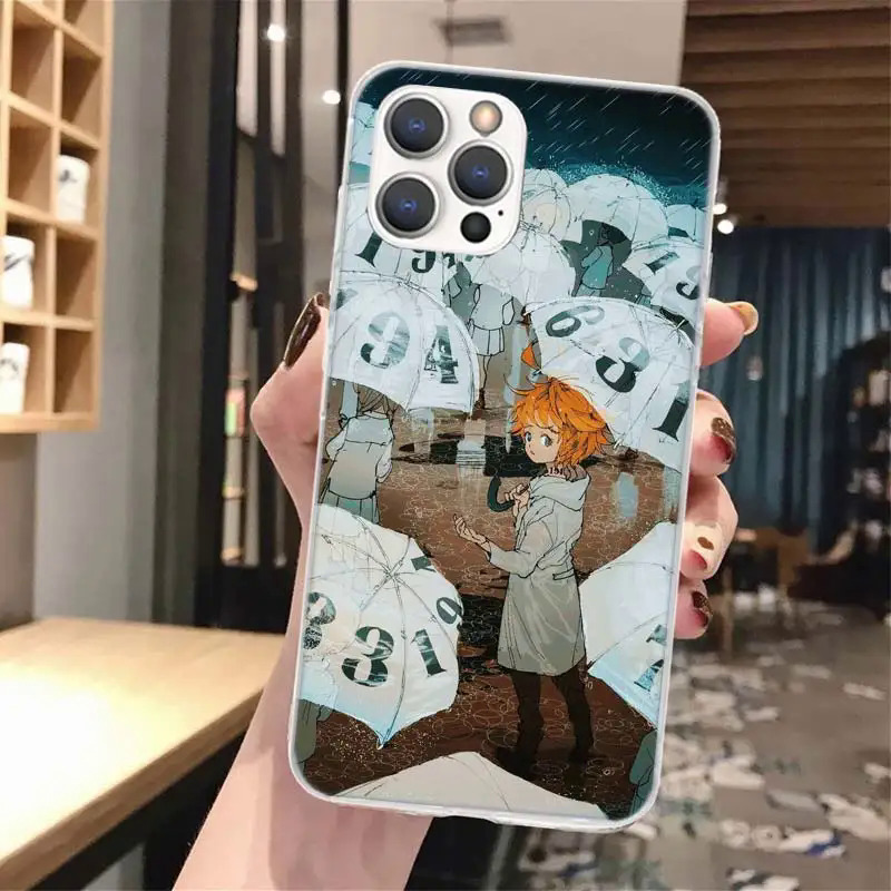 【Solitary waves】The Promised Neverland Anime Soft Phone Case For iPhone 14 13 12 Mini 11 Pro Max 15 Ultra X XR XS 7 Plus 8 6S 5S SE 2020 Pattern. 