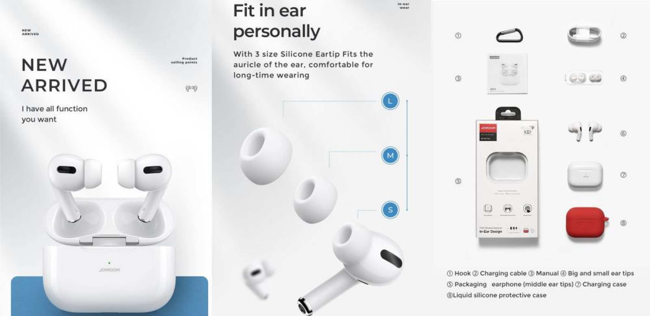 JOYROOM JR-T03 Pro True Wireless Earbuds. 