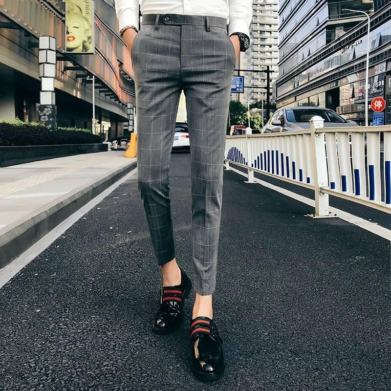beam pants men's slim feet pants men 